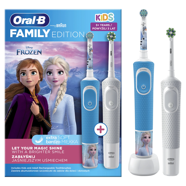 Oral-B D100 Kids Frozen + Vitality Pro D103 Elektroms fogkefe (2db)