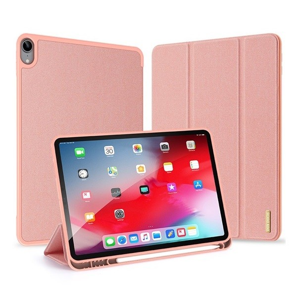 Apple iPad Pro 11 (2020 / 2021 / 2022), mappa tok, Smart Case, Apple Pencil tartóval, Dux Ducis Domo, rózsaszín (RS105029)