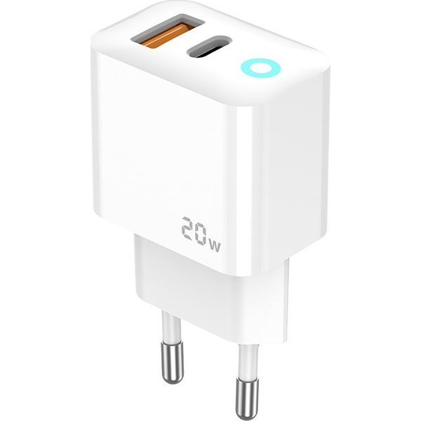 Ładowarka Jellico JELLICO ładowarka sieciowa EU11 PD 20W 1xUSB-C + 1xUSB QC3.0 + kabel USB-C - Lightning Biały