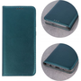 Huawei Y5P Telefon Tok, Könyvtok, Notesz Tok, Oldalra Nyíló Tok, Mágnesesen Záródó, Zöld, Smart Magnetic