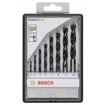 Fa spirál fúró készlet 8 részes 3 mm, 4 mm, 5 mm, 6 mm, 7 mm, 8 mm, 9 mm, 10 mm Bosch Accessories 2607010533 Hengeres befogószár 1 készlet (2607010533)