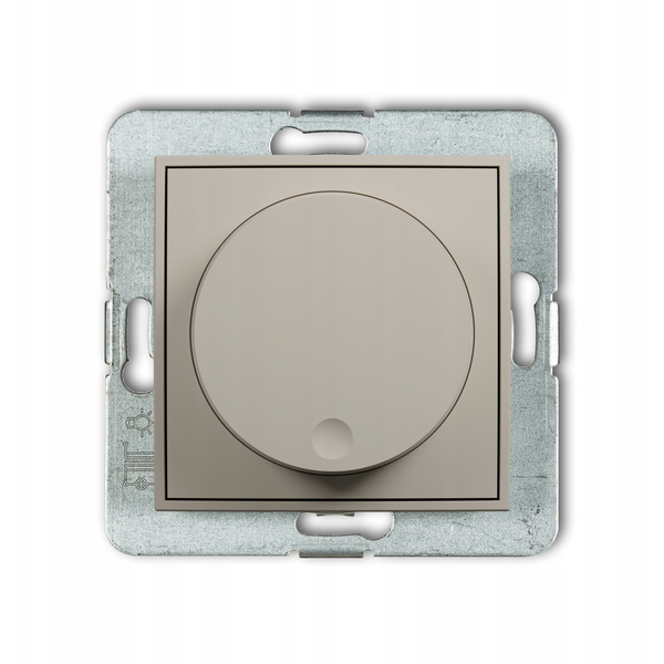 Karlik MINI Mechanizm elektroniczny regulator oświetlenia przyciskowo-obrotowy do lamp LED taupe 60MRO-2