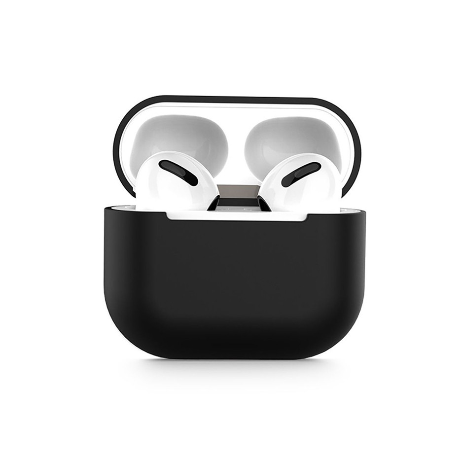 Szilikon védőtok Apple AirPods 3 fülhallgatóhoz - fekete - ECO csomagolás (FN0268)