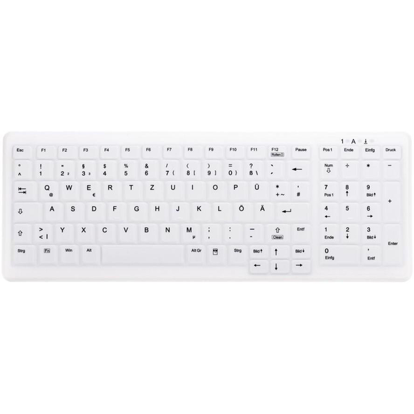 CHERRY AK-C7000 клавиатура Медицински РЧ безжичен QWERTZ Немски Бяла