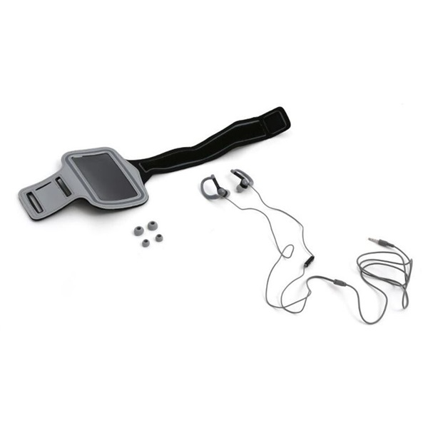 Platinet PM1070GR hovedtelefoner/headset Ledningsført Ørekrog Sport Grå