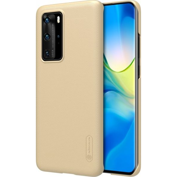 Nillkin Super Frosted Műanyag Hátlap Védőtok, Stand - Huawei P40 Pro, Arany (P40P-96315)