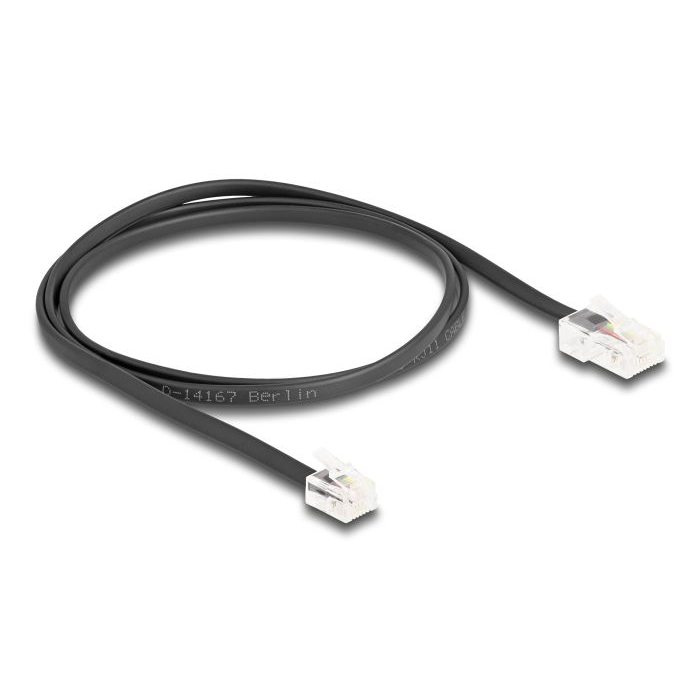 Delock telefon kábel RJ45 apa - RJ11 apa 1m fekete (88035) (delock88035)