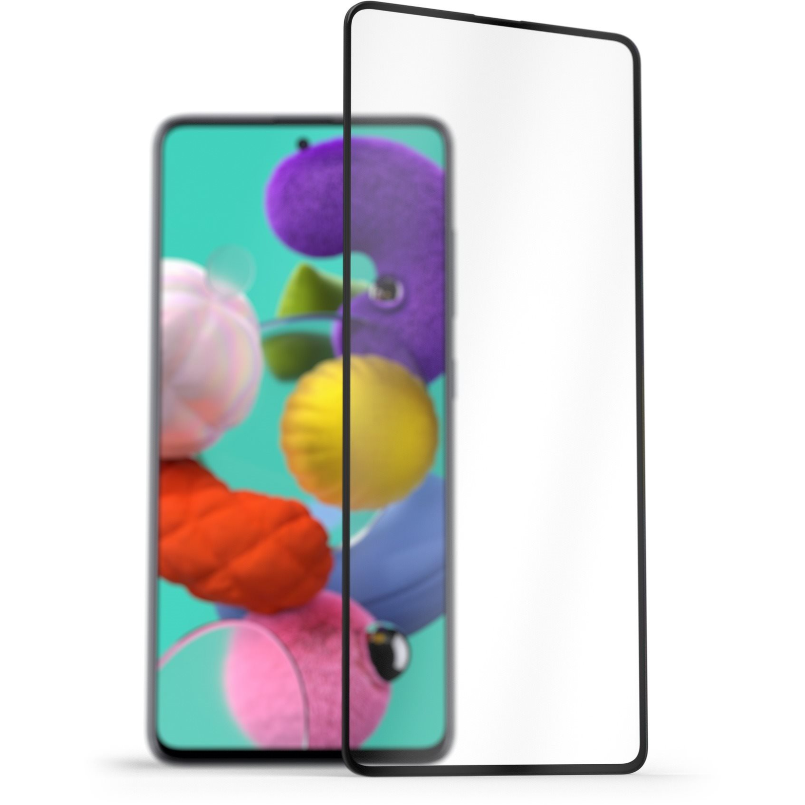 AlzaGuard FullCover Glass Protector Samsung Galaxy A51 2.5D üvegfólia - fekete (AGD-TGC0116)
