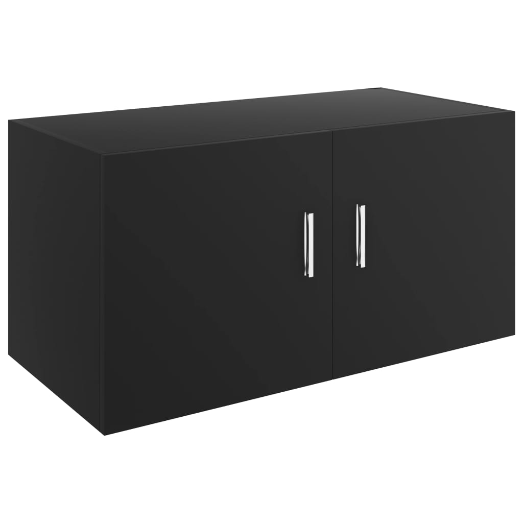 fekete falra szerelhető forgácslap szekrény 80 x 39 x 40 cm (802796)