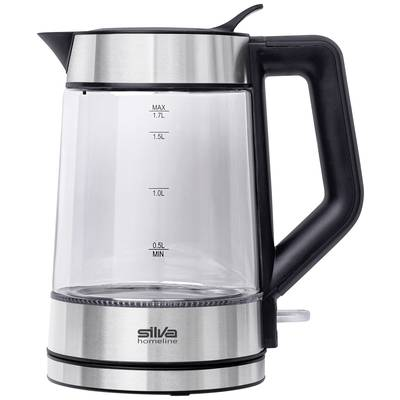 Silva Homeline KL-G 2007 Електрическа кана 1,7L Стъкло/Неръждаема стомана Без кабел