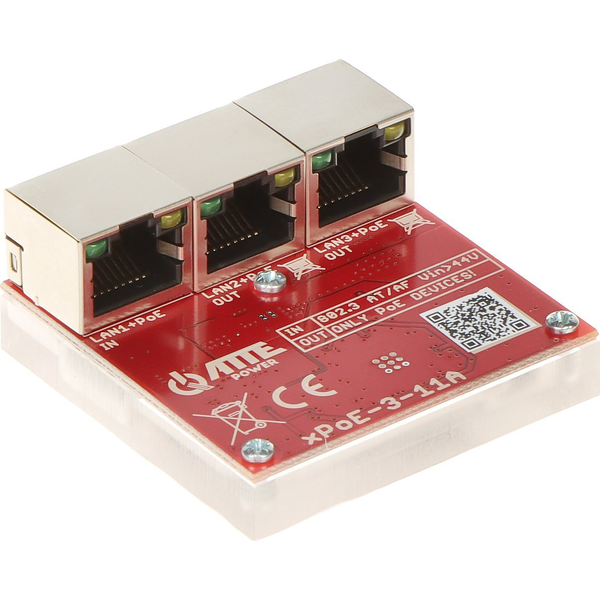Switch Poe Atte Xpoe-3-11a 3 Puertos 10/100 Mbps Rojo