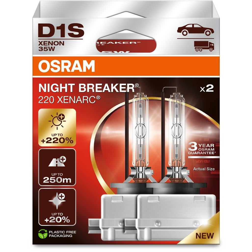 Osram Xenarc D2S Night Breaker +220% Duo Box (66240XN2-2HB)