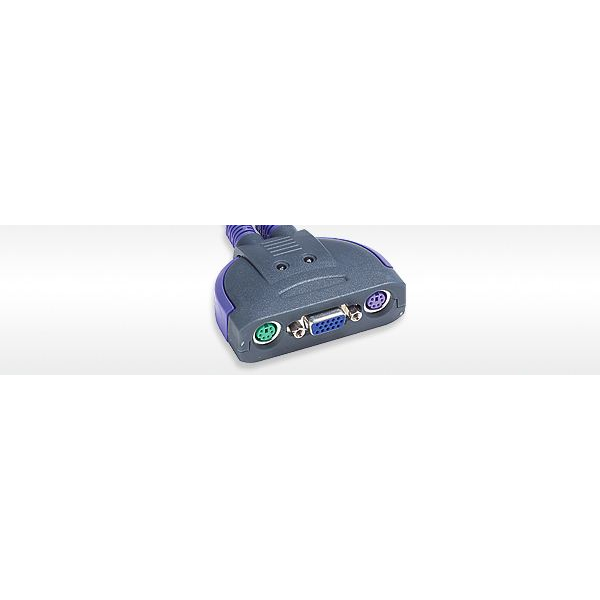 ATEN KVM Switch 2 PC  PS/2+kábel  (CS62S)