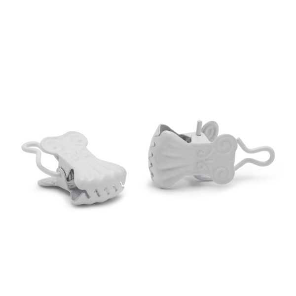 Family függöny akasztó díszcsipesz fehér 10db (11521B)