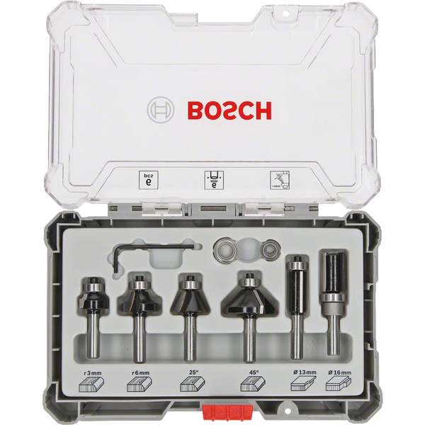 Bosch 2 607 017 470 fræser Bit sæt 6 stk