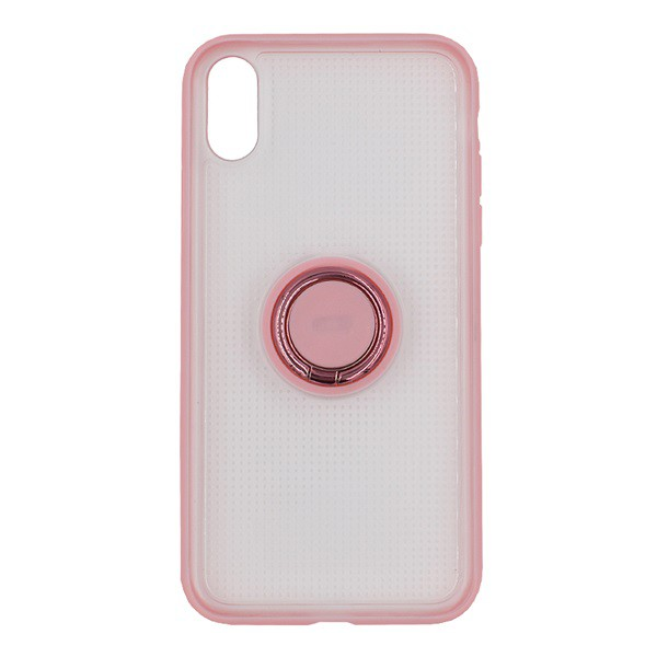 BASEUS szilikon telefonvédő (asztali tartó funkció, telefontartó gyűrű, beépített fémlemez) RÓZSASZÍN [Apple iPhone XR 6.1] (WIAPIPH61-YD04)