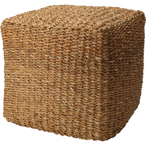 Puf Redondo Natural De Hierba Marina 40x40x38 Cm Home&styling