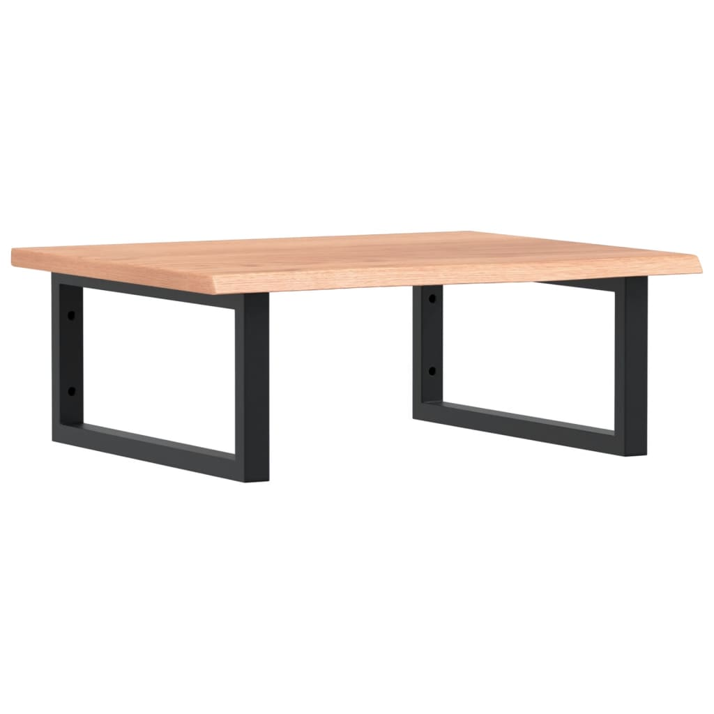 acél és tömör tölgyfa falra szerelhető mosdópolc (3302605)