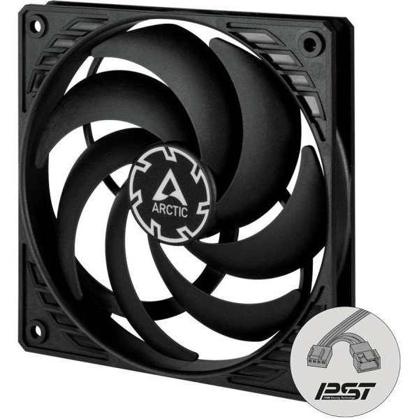 ARCTIC P12 Slim PWM PST Case per computer Ventilatore 12 cm Nero 1 pz