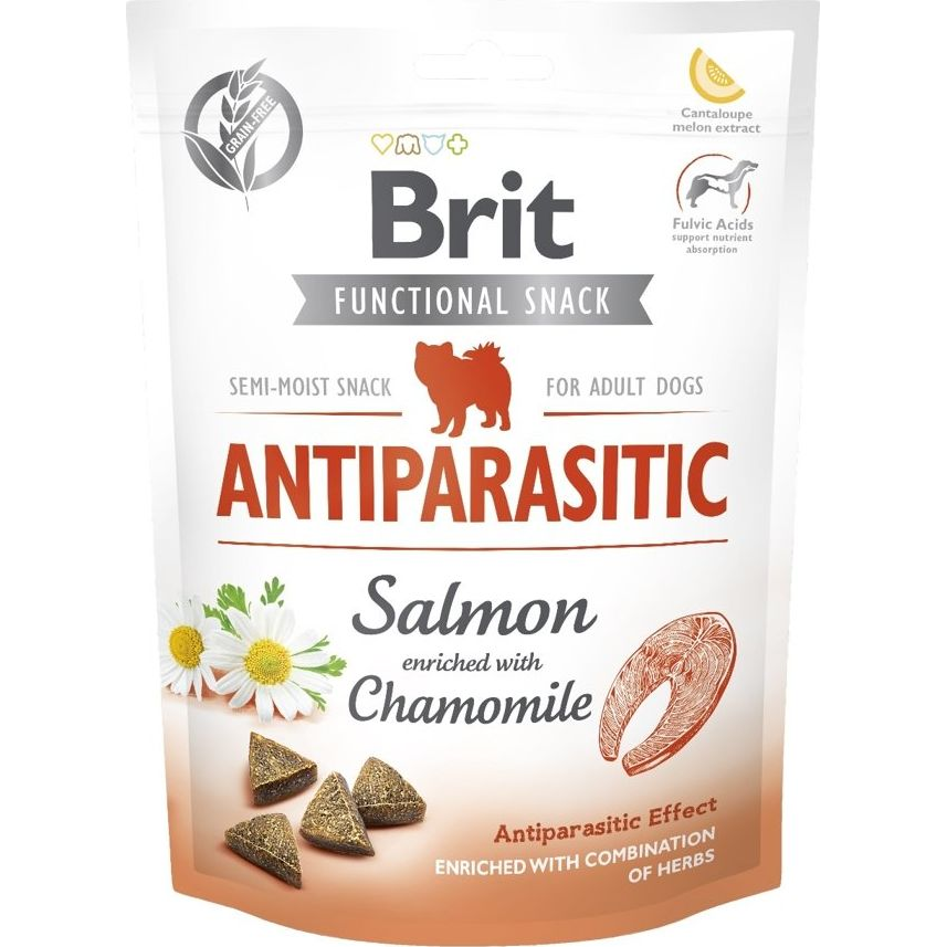 Brit Snack Dog Jutalomfalat 150 g AntiParasitic Salmon&Kamilla 111583 (96865)