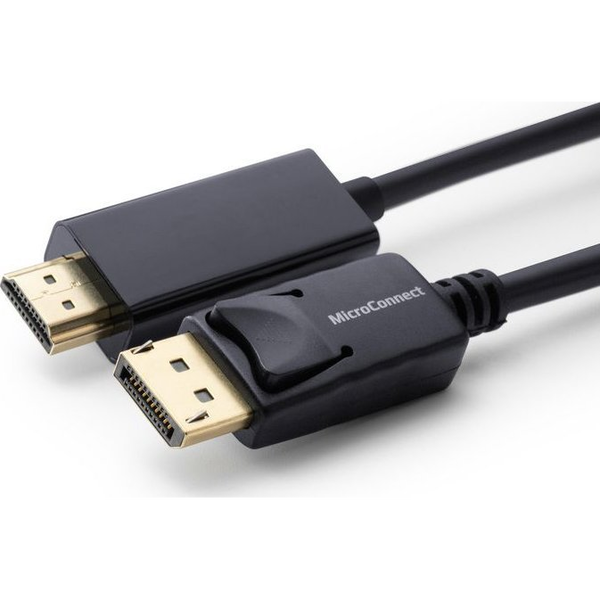 Adapter AV MicroConnect DisplayPort - HDMI czarny (MC-DP-HDMI-200)