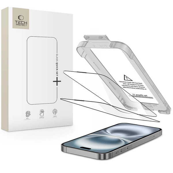 Tvrzené sklo Tech-protect pro Apple iPhone 17, 2 ks