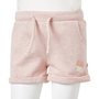 Pantaloni scurți pentru copii cu șnur, roz deschis combinat, 104