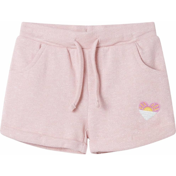 Pantaloni scurți pentru copii cu șnur, roz deschis combinat, 104