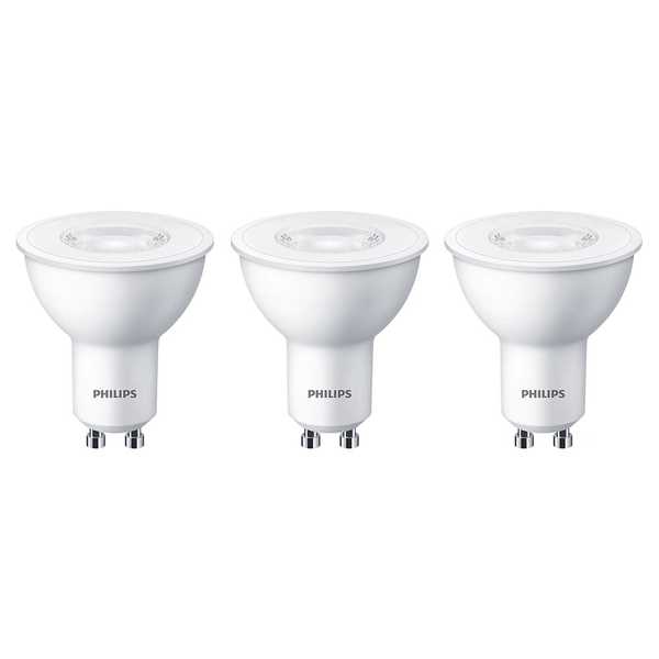 LED žárovky PHILIPS GU10 380 lm 4,7 W 2700 K 36° 230 V 3 ks