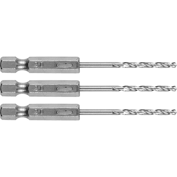 Wiertło Graphite Wiertło do metalu Hex 2.0 mm, 3 szt.