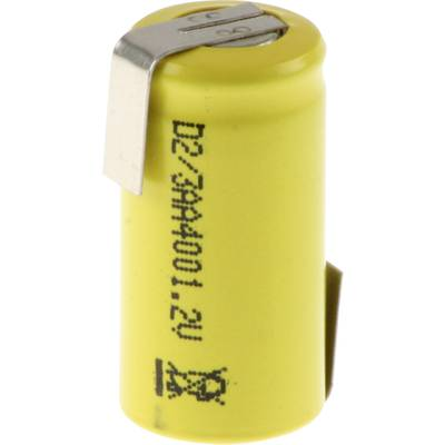 Mexcel D-2/3AA400 Speciális akku 2/3 AA Z forrfül, Flat-top NiCd 1.2 V 400 mAh (NS2/3AA400-LF)