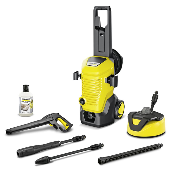 Hochdruckreiniger K 5 WCM Premium Home (gelb/schwarz, mit Dreckfräser, Schlauchtrommel und Flächenreiniger)