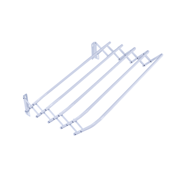 Eurogold Trio Falra szerelhető harmónika ruhaszárító 5x80cm - Fehér (0708)