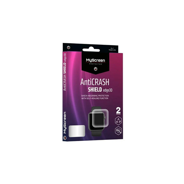 MS AntiCRASH SHIELD edge3D Apple Watch 7/8 41 mm készülékhez kijelzővédő film, 2 db