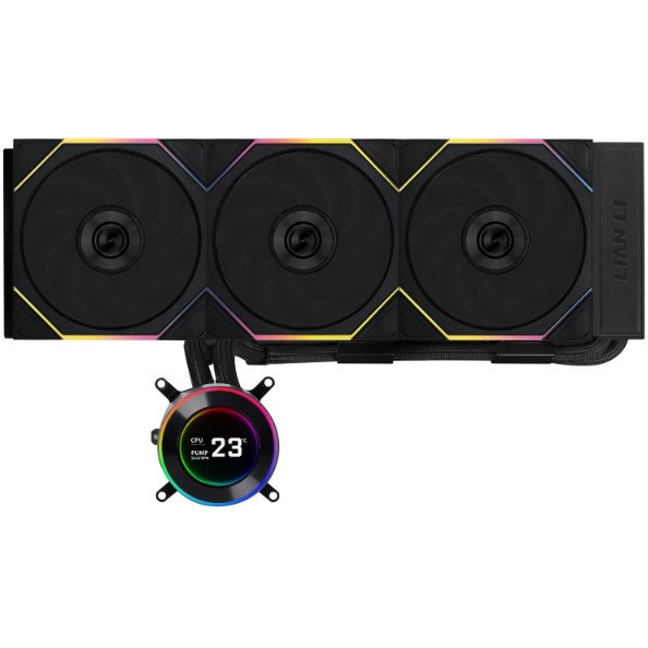 Lian Li Hydroshift II LCD-C 360TL AiO vízhűtőrendszer, fekete