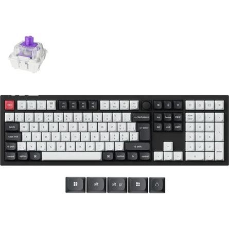 Keychron Q6 HE Bluetooth USB magyar Gateron double-rail magnetic nebula mechanikus billentyűzet fekete (Q6H-M1Z-HU) (Q6H-M1Z-HU)