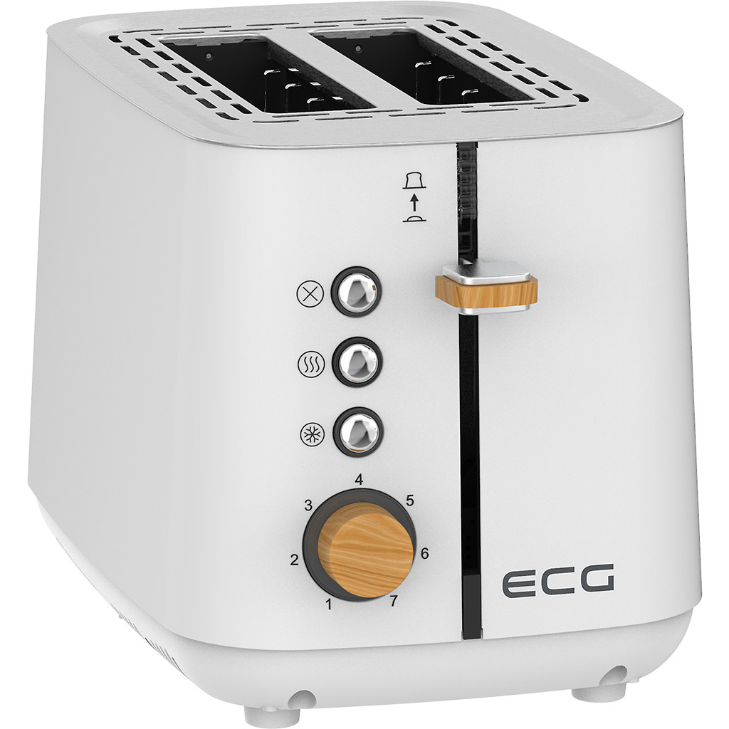 ECG ST 2768 Timber 2 szeletes kenyérpirító 850W - Fehér (ST-2768W)