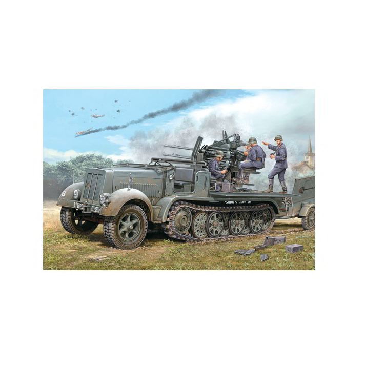 Trumpeter Sd Kfz 7/1 ear ly w/ 2cm légvédelmi löveg műanyag makett (1:35) (MTR-01523)