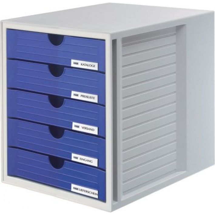 HAN Systembox 1450-14 Fiókos irattároló Élénk szürke DIN A4, DIN C4 Fiókok száma: 5 (HN145014-10)