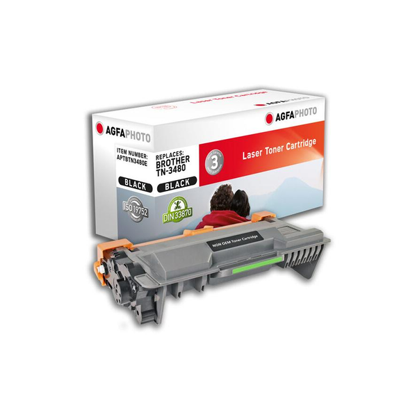 Toner negru AgfaPhoto APTBTN3480E compatibil cu Brother TN-3480