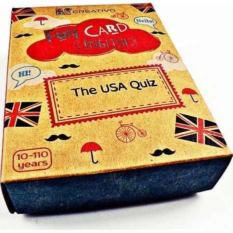 Creativo Fun Card English USA Quiz angol nyelvű kártyajáték (381050)