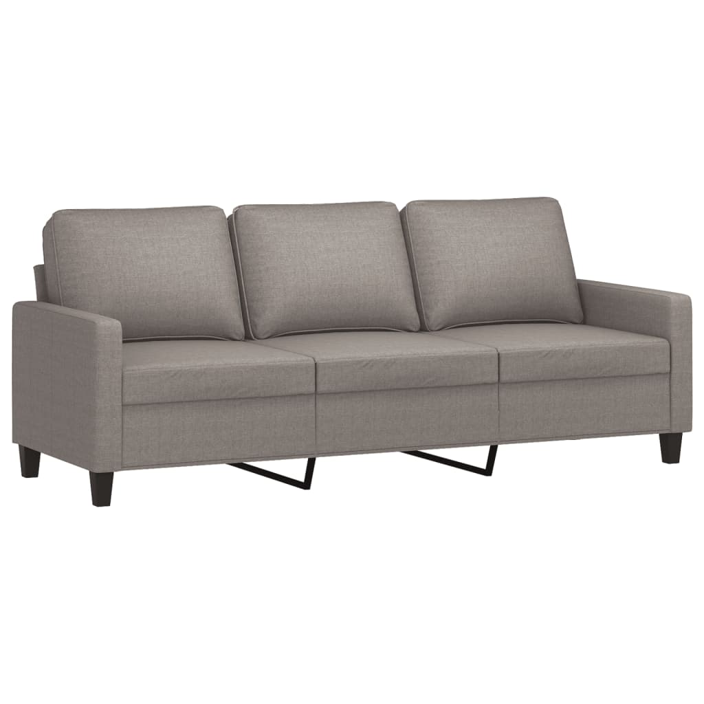 3 személyes fekete szövetkanapé 180 cm (359178)