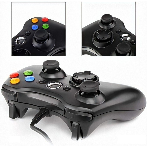 Drátový ovladač pro konzoli Microsoft Xbox 360 černý