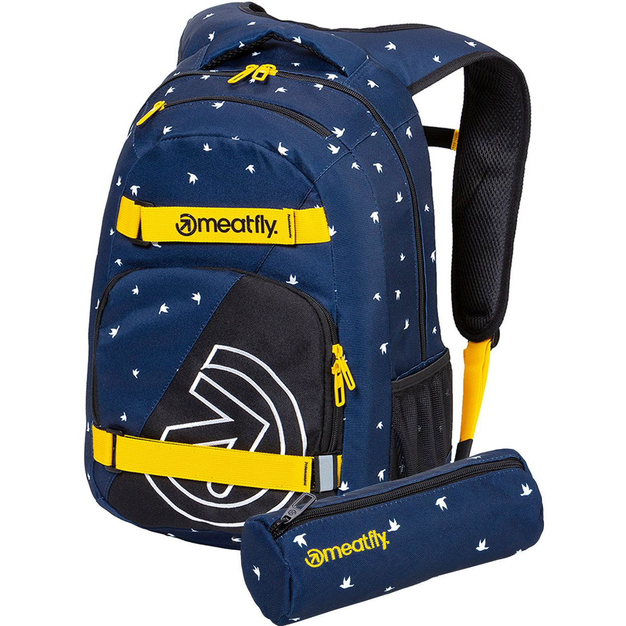 Meatfly Exile 5 hátizsák, Birds Dark Navy (8590201760411)