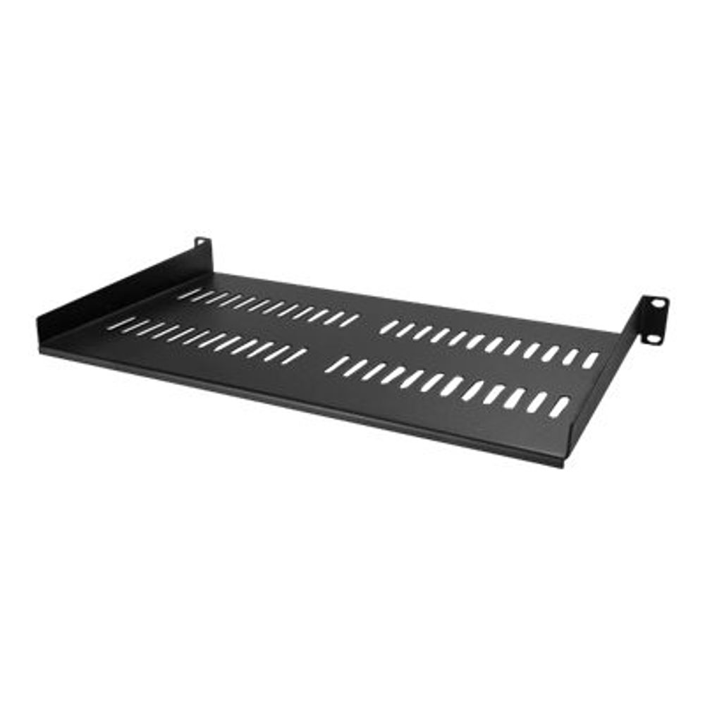 StarTech.com 1U Vented Server Rack Cabinet Shelf - Fixed 10in Deep Cantilever Rackmount Tray for 19