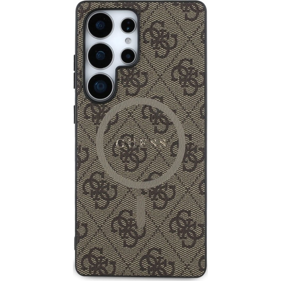 Guess GUHMS25LG4GFRW Ring Classic Logo MagSafe- Kompatibilis Tok Samsung Galaxy S25 Ultra - Barna (GUHMS25LG4GFRW)