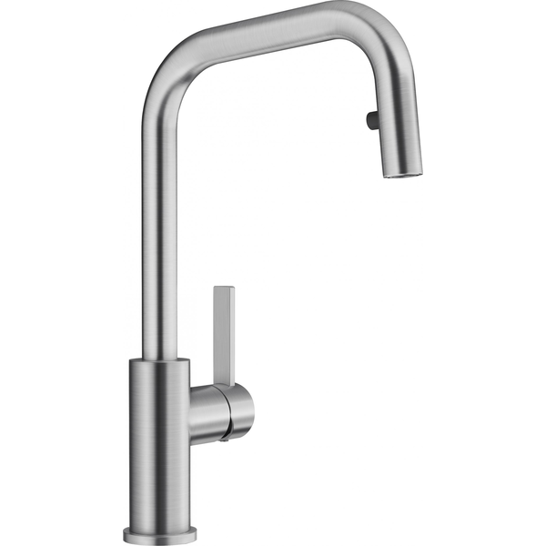 Blanco Mezclador De Fregadero Con Ducha De Acero Inoxidable Cepillado. - 526614