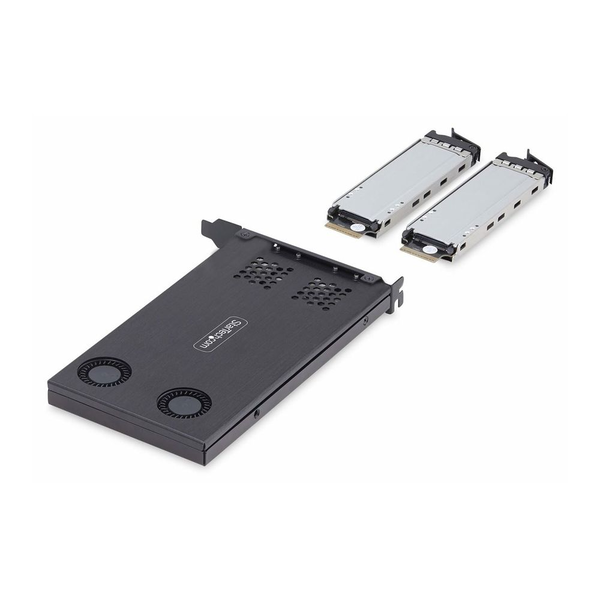 StarTech.com 2M2-REMOVABLE-PCIE drive bay panel Moederkaart Zwart