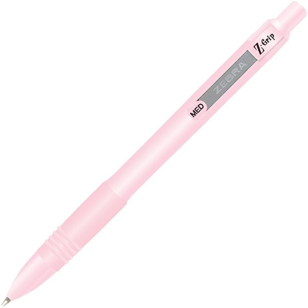 Zebra Z-Grip Pastel pasztell rózsaszín golyóstoll kék tintával (91807)