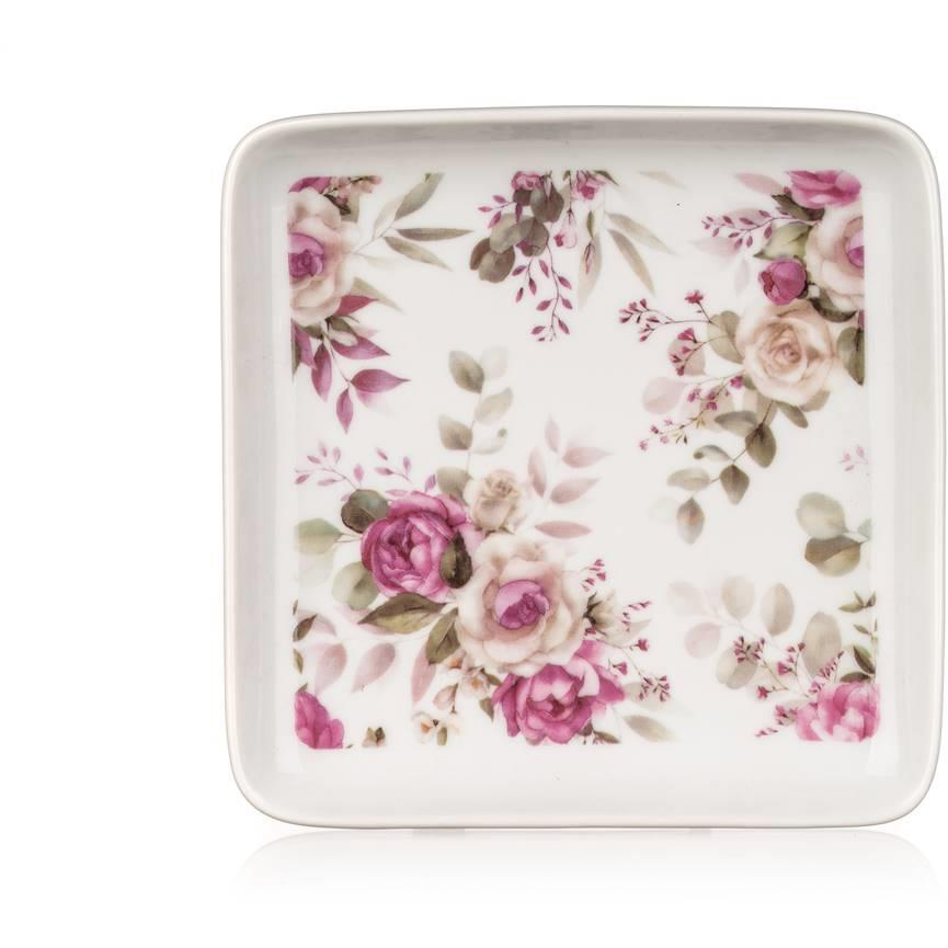 BANQUET ROSE tálca, 16×16×1,8 cm, 4 db (A26794)